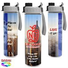 Full Color Wrap 16 oz. Insulated Bottle with Quick Snap Lid